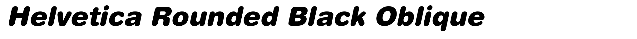 Helvetica Rounded Black Oblique image